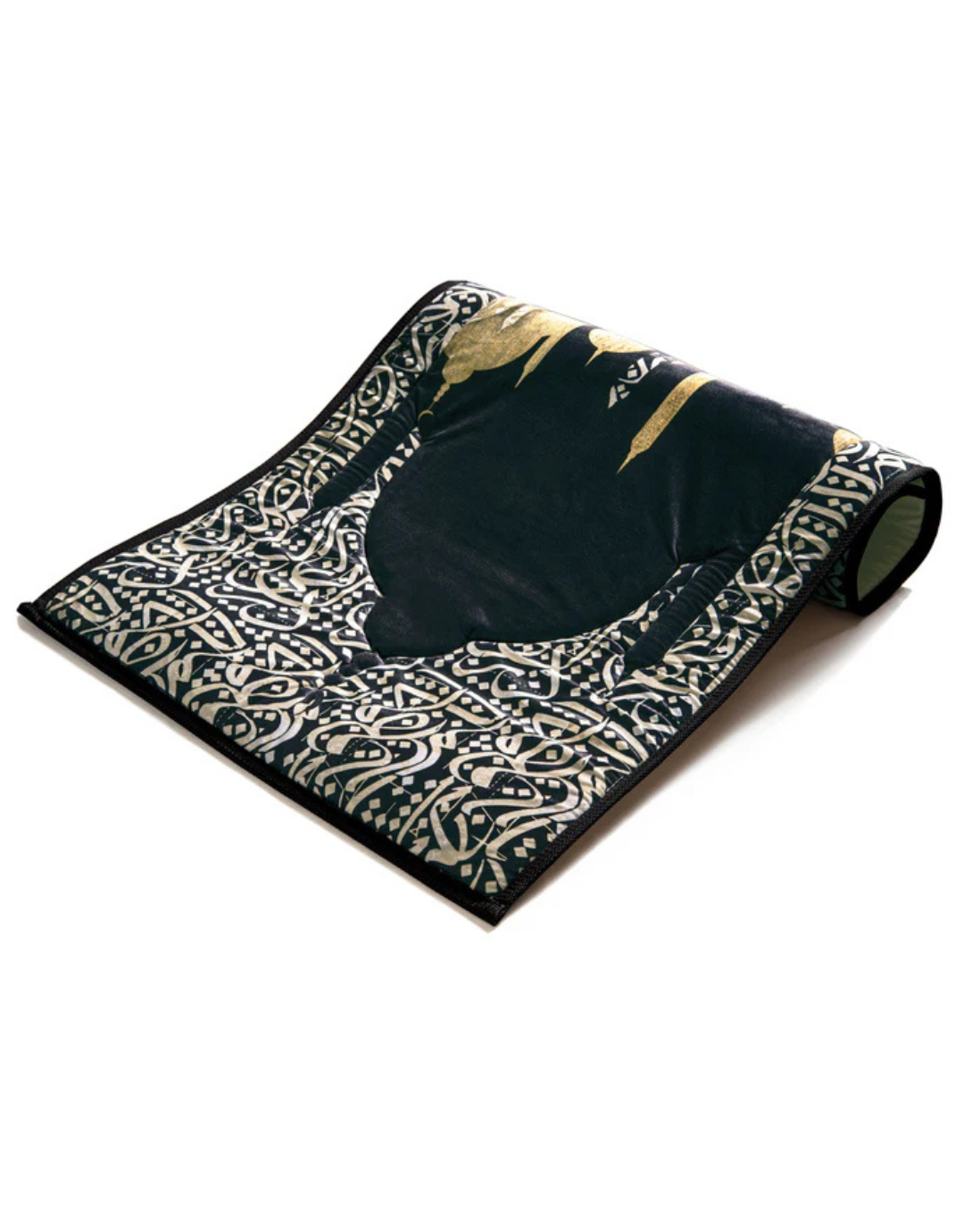 Dark Arabic Calligraphy Premium Prayer Mat
