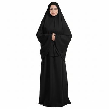 Black Minimal Islamic Prayer Wear