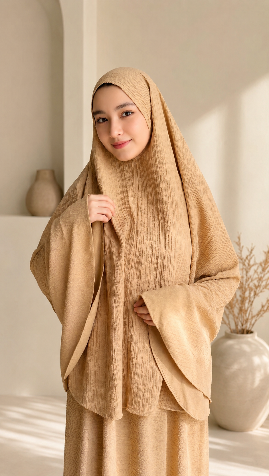 Beige Minimal Islamic Prayer Wear